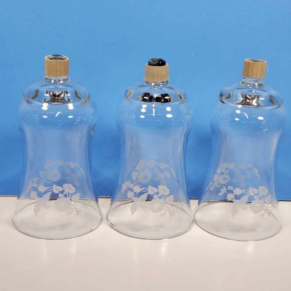 Votive Cups Hummingbird Filigree Glass Peg Candle Home Interiors Vintage QTY 3